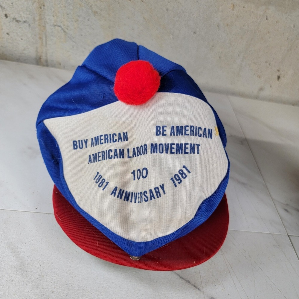 Vintage 1981 American Labor Movement 100th Anniversary Hat Cap Snap Back